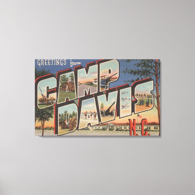 Camp Davis, North Carolina - Large Brev Scenes Canvastryck (Framsida)