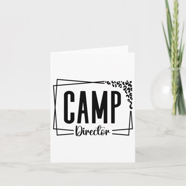 Camp Director Counselor Funny Camping Design for W Kort (Framsida)