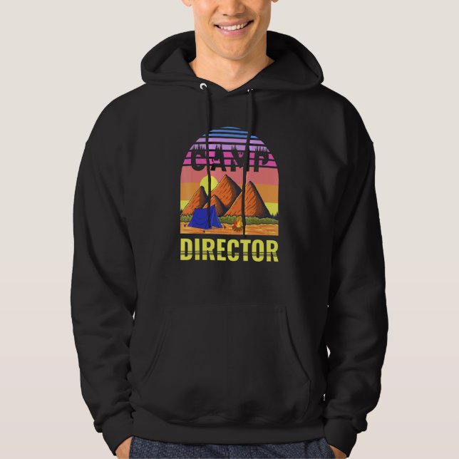 Camp Director Sunset Summer Camping Lea Hoodie (Framsida)