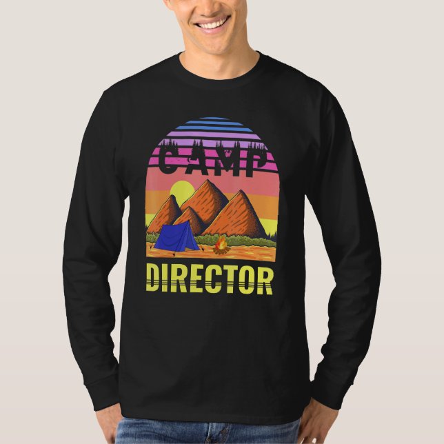 Camp Director Sunset Summer Camping Lea T Shirt (Framsida)