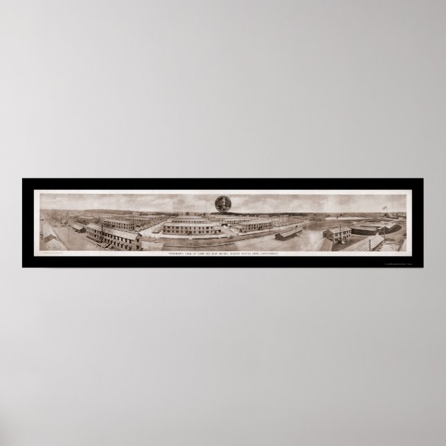 Camp Dix, NJ-arméfoto 1918 Poster (Framsidan)