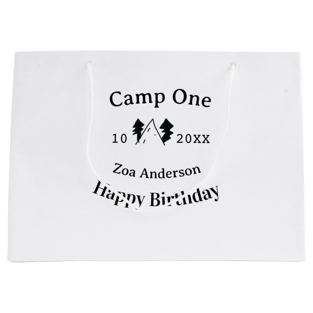 Camp en glad födelsedag namn datum campingäventyr (Framsidan)