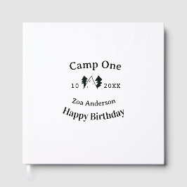 Camp en glad födelsedag namn datum campingäventyr gästböcker