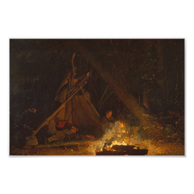 Camp Fire Winslow Homer Fototryck (Framsidan)
