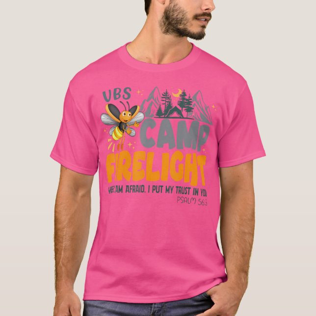 Camp Firelight Vbs 2024 Vacation Bible School Chri T Shirt (Framsida)