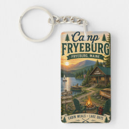 Camp Fryeburg Maine rektangulär akrylnyckelring