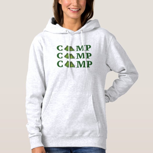 CAMP Grönt Tält, sommarcamping, svettskjorta Tröja (Framsida)