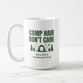 Camp Hair Don't Care Bachelorette Green Kaffemugg