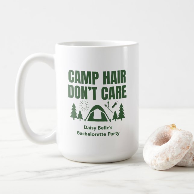 Camp Hair Don't Care Möhippa Grön Kaffemugg (Med munk)