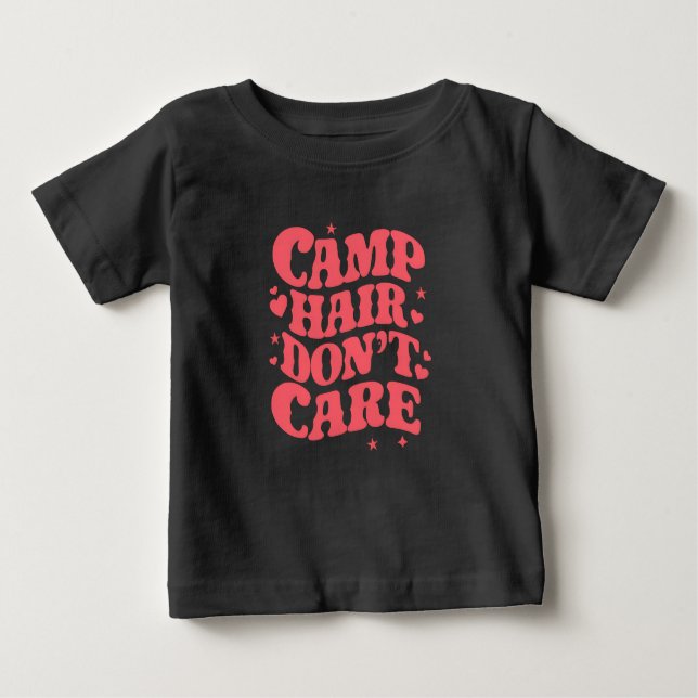Camp Hår är Lika Med Frihet Sommar Camping Tjejer  T Shirt (Framsida)