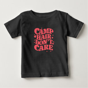 Camp Hår Spelar Ingen Roll Sommar Camping Tjejer G T Shirt