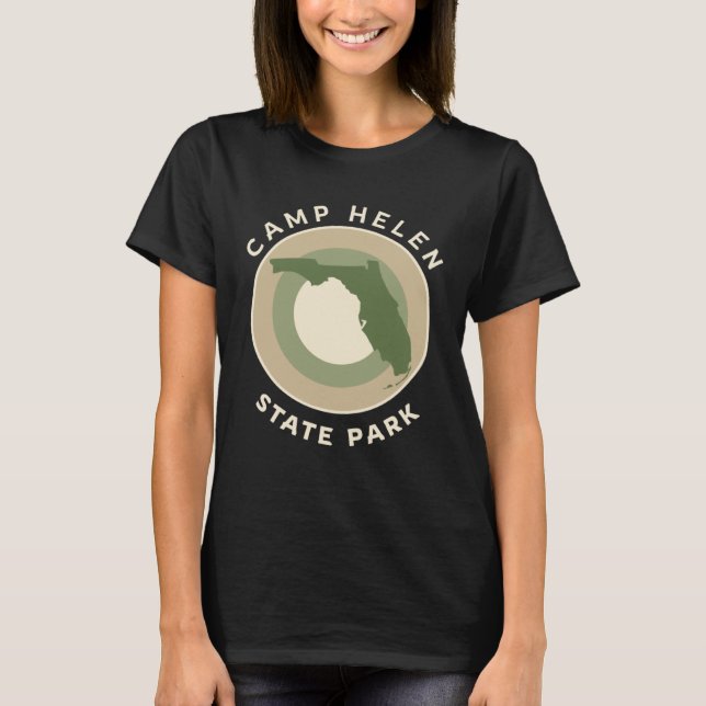 Camp Helen State Park Florida Bullseye FL Souvenir T Shirt (Framsida)