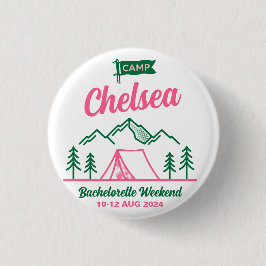 Camp Hiking Bachelorette Hens Party Helg Pin Knapp