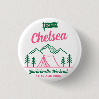 Camp Hiking Bachelorette Hens Party Helg Pin Knapp