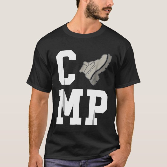 Camp Hiking Boots - Camping T-Shirt (Framsida)