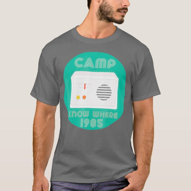 Camp Know Where shirt for Geeks 1985 - Ham Radio T (Framsida)