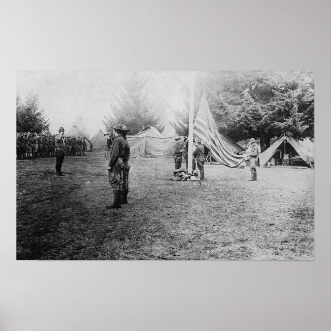 Camp Lewis, WA - Soldater tar amerikanska Poster (Framsidan)