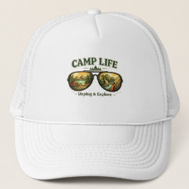 Camp Life Feels Right – Adventure Trucker Hat USA Keps