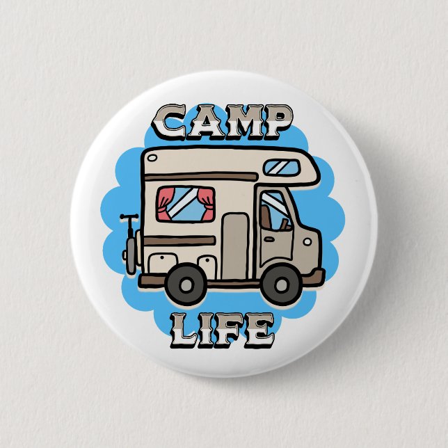 Camp Life | Retro Camper Knapp (Framsida)