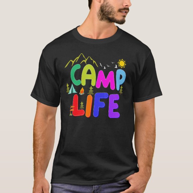 Camp Life Summer Camper Camping Kids 1 T Shirt (Framsida)