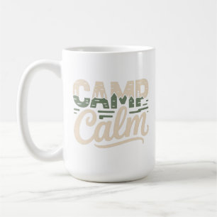 CAMP LUGN – Minimalistisk Utomhus Natur Typografi Kaffemugg