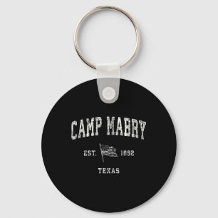 Camp Mabry Texas Tx Vintage US Flagga Sports Tee Nyckelring