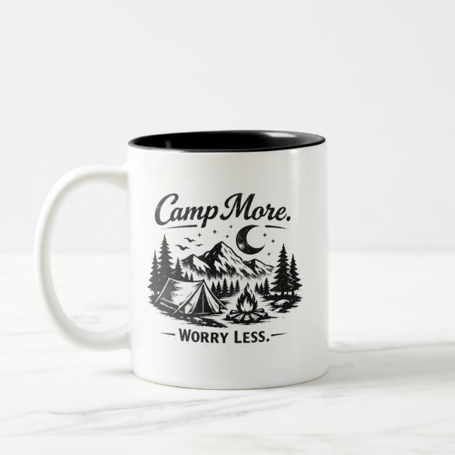 Camp Mer Oroa Mindre Camping Kaffe Mugg | Berg (Vänster)