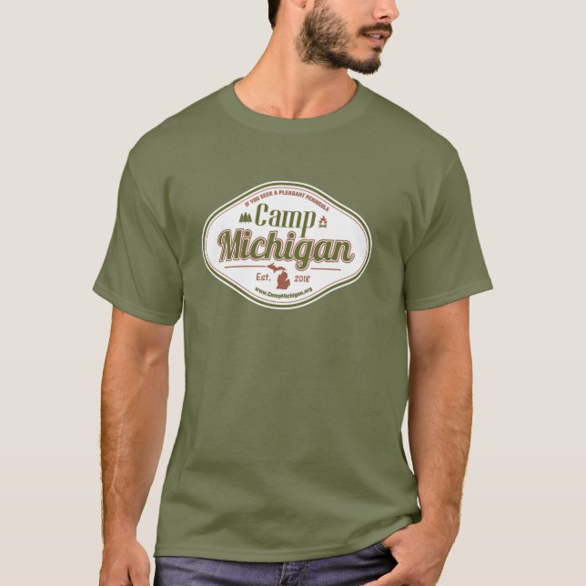 Camp Michigan-skjorta T Shirt (Framsida)