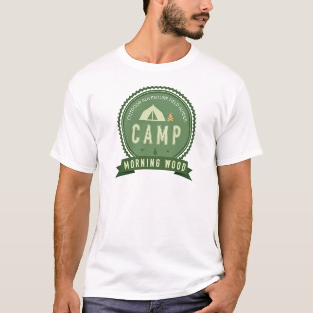 CAMP MORING WOOD White T-Shirt (Framsida)