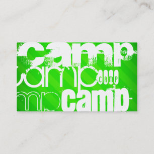 Camp; Neon Grönt Rand Visitkort