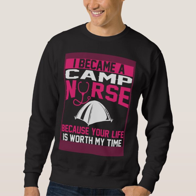 Camp Nurse Apparel  Unique Nurses Lång Ärmad Tröja (Framsida)