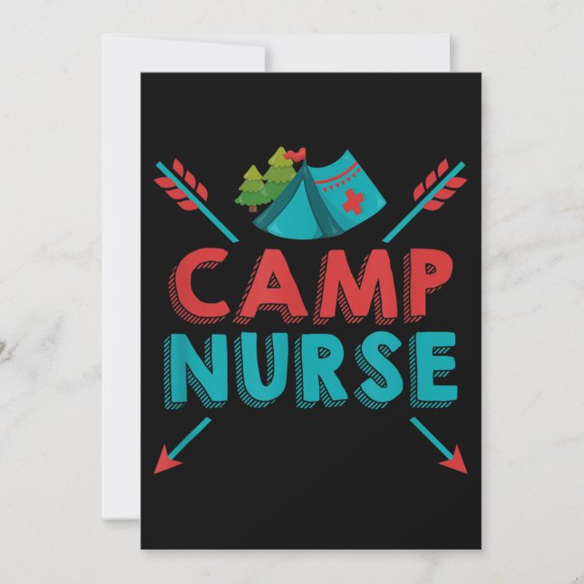 Camp Nurse Nursing RN Appreciation Camping Inbjudningar (Framsida)