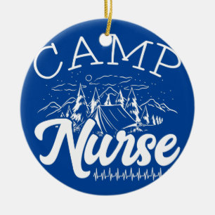 Camp Nurse Summer Camp Nursing Camp Patientvård Julgransprydnad Keramik