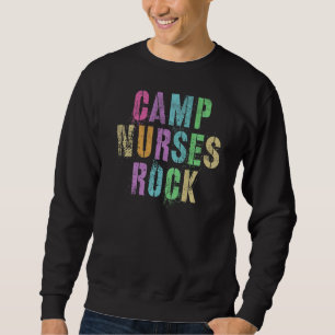 Camp Nurses Do Sten Camping Mediad Squad Medic Te Lång Ärmad Tröja
