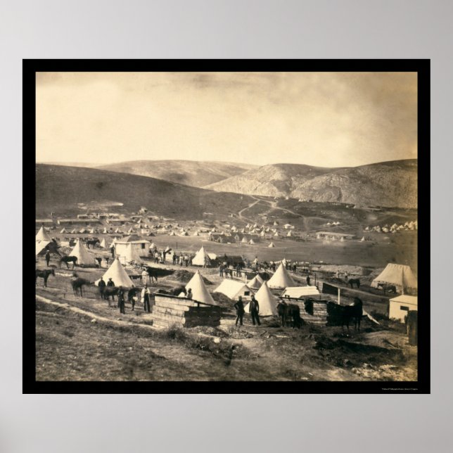 Camp of the 5th Dragoons Guards 1855 Poster (Framsidan)