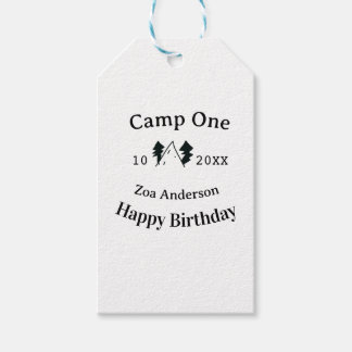 Camp one happy birthday name date campingadventure presentetikett