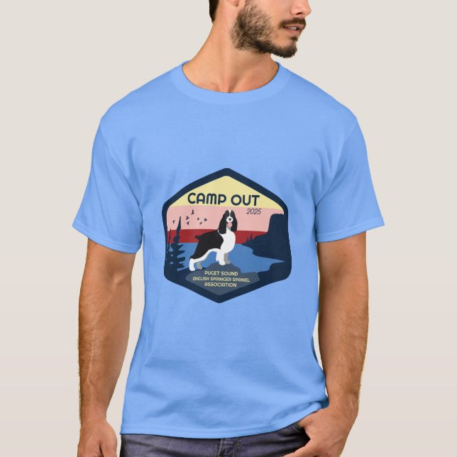 Camp Out Shirt Springer T Shirt (Framsida)