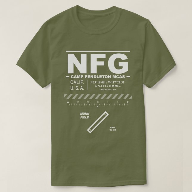 Camp Pendleton MCAS NFG T Shirt (Design framsida)
