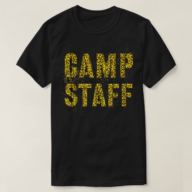 CAMP PERFF Leopard Print Host Sommar Counselor Tea T Shirt (Design framsida)