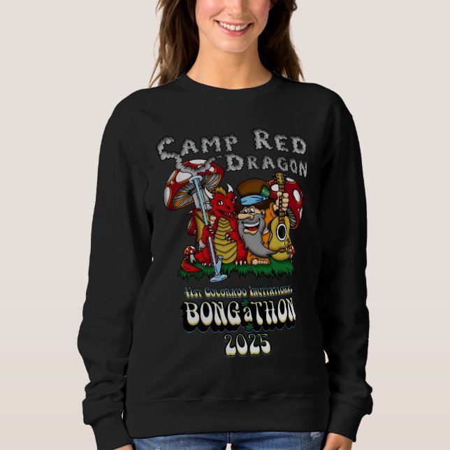 Camp Red Dragon 2025 B.A.T. Black Sweatshirt T Shirt (Framsida)