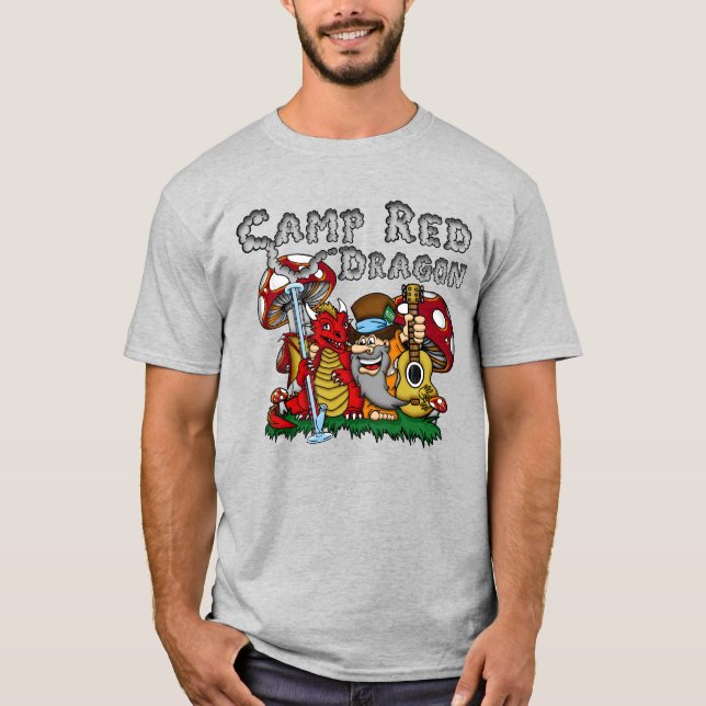 Camp Red Dragon 2025 B.A.T. Grått D/S T-Shirt (Framsida)