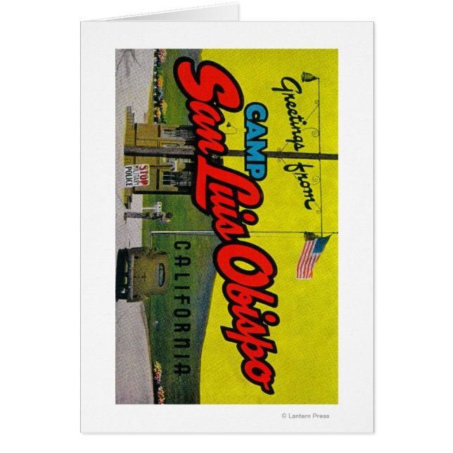 Camp San Luis Obispo, Kalifornien Hälsningskort (Framsidan)