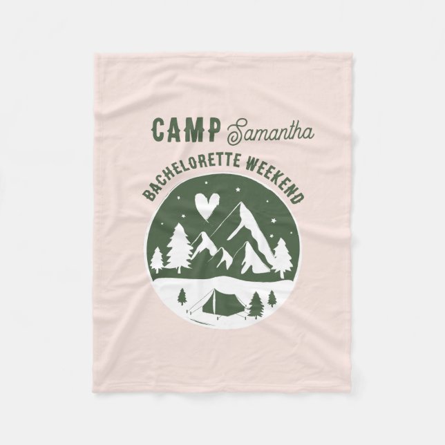 Camp Sängkammarfest Campa Helg Pink Fleecefilt (Framsidan)