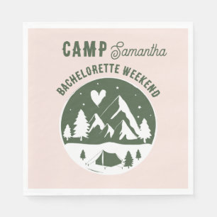 Camp Sängkammarfest Campa Helg Vecka Rosa Pappersservett