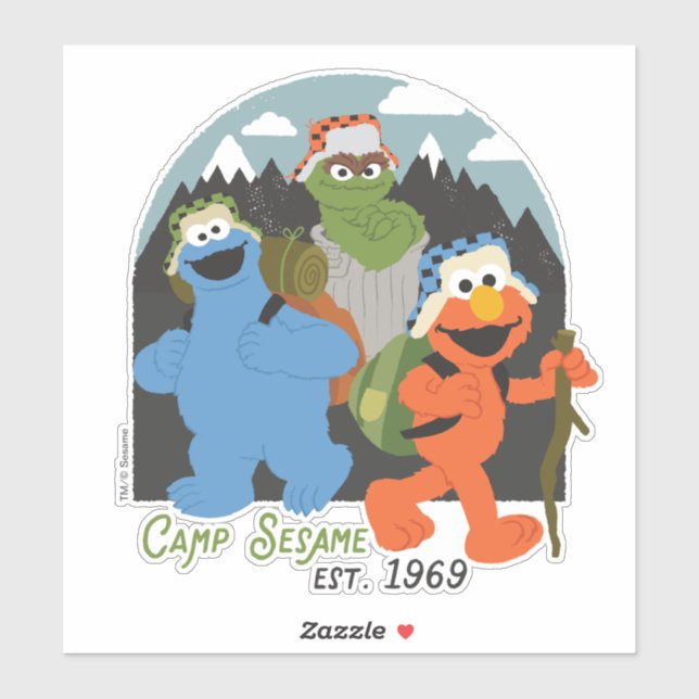 Camp Sesame Street EST. 1969 Klistermärken (Ark)