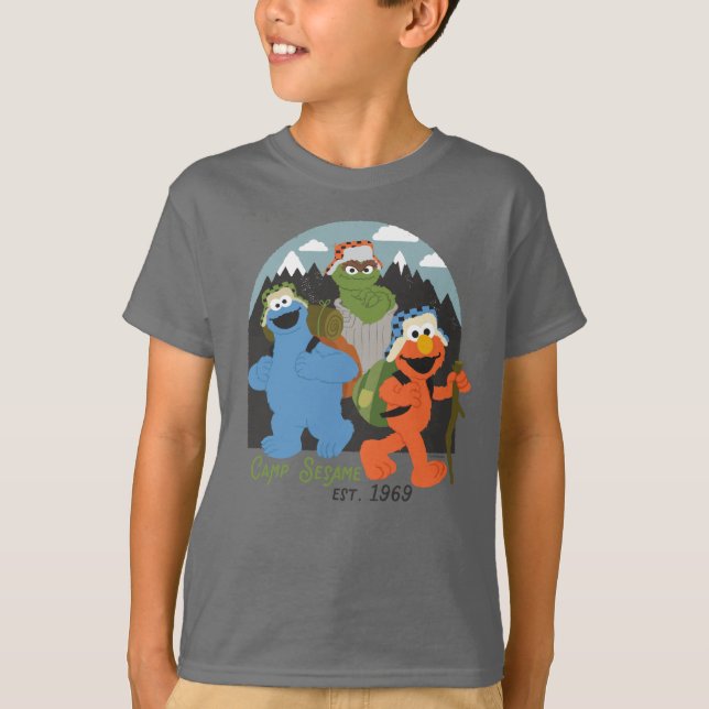 Camp Sesame Street EST. 1969 T Shirt (Framsida)