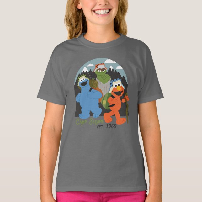 Camp Sesame Street EST. 1969 T Shirt (Framsida)