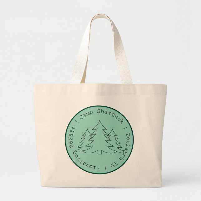 Camp Shattuck - Frimärke Tote Bag Jumbo Tygkasse (Framsidan)