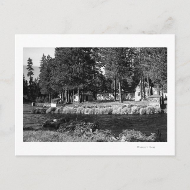 Camp Sherman, Oregon, vy av Rogers Cabins Vykort (Framsida)