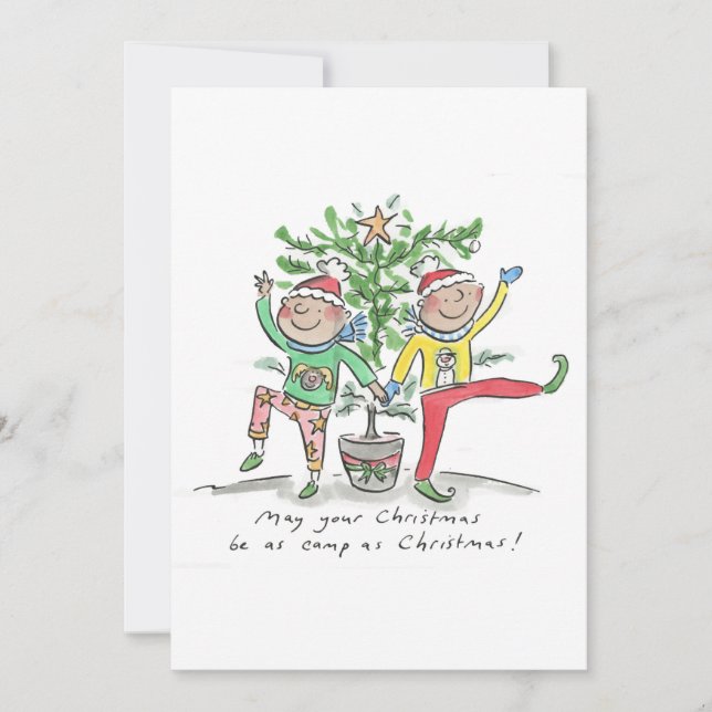 Camp som jul inbjudningar (Framsida)